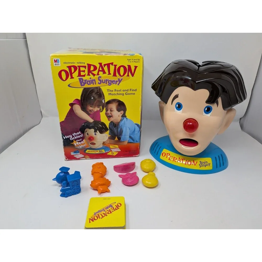 Vintage Operation Brain Surgery Milton Bradley Electronic Talking Game Complete